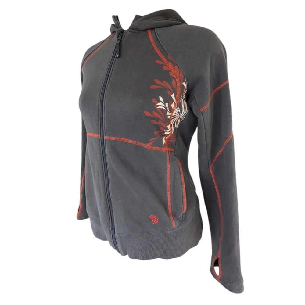 Mountain Hardware Women's Full Zip Hoodie Size Medium Gray Hooded Sweatshirt